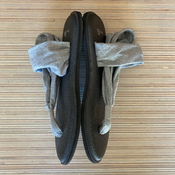 Sanuk Yoga Sling Sandals Heather Grey Black 6 - Picture 3 of 7